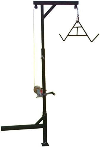 Hitch Mounted 600 Pound Swivel Game Hunting Deer Hoist with Winch Lift Gambrel