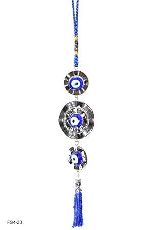 Reiki Crystal Products Feng Shui Evil Eye, Car & Door/Office Hanging for Good Luck and Prosperity