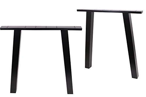 ECLV N-710-K Dining Table Legs, Vintage Steel Table Legs, Office Table Legs, Computer Desk Legs, Industrial Kitchen Table Legs, 28" L, Black, Set of 2 - Thumbnail 6