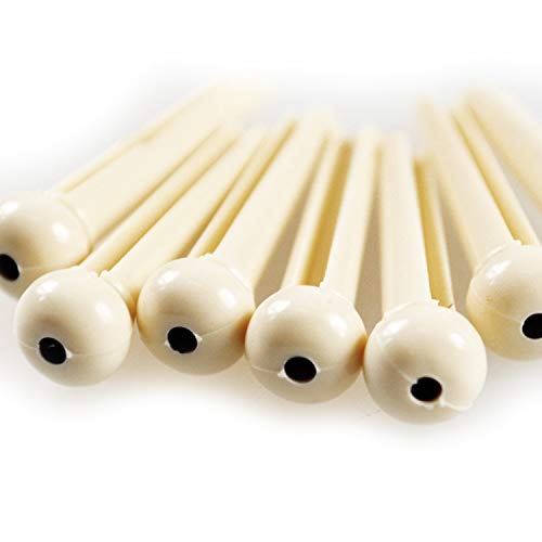 Migavan 12PCS Plastic String Bridge Pins Pegs Bridge Pins Puller Remover Extractor Folk Acoustic Guitar - Thumbnail 6