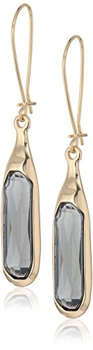 Pendientes largos colgantes de piedra facetada Set in Stone de Robert Lee Morris