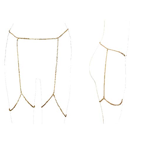 MineSign Diamond Sexy Belly Chain Retro Waist Belt Chains Body Jewelry for Summer Beach Bikini Swimsuit Party (Gold) - Thumbnail 5