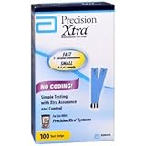Precision Xtra Glucose Test Strips - 100 ct, NOT KETONE TEST STRIPS