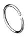 Forbidden Body Jewelry 20g 8mm (5/16 Inch) Surgical Steel Seamless Nose Ring & Cartilage Hoop with Comfort Round Ends