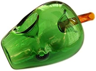 WLLP 4.13 Inch Portable Art Glass Craft Tube,Hand Small Size and Beautiful, Heat Resistant, Short delivery time(Green Apple)