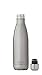 S'well Stainless Steel Water Bottle - 17 Fl Oz - Silver Lining - Triple-Layered Vacuum-Insulated Containers Keeps Drinks Cold for 36 Hours and Hot for 18 - BPA-Free - Perfect for the Go
