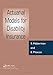Actuarial Models for Disability Insurance: A multiple state approach