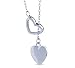 New Silver Dainty Lariat Y Necklace with Rhodium Plating for Women Tarnish Resistant Heart Necklace