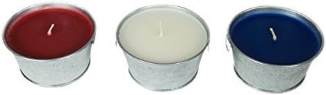 Patio Companion P09648 Outdoor Lighting and Bug Repellent Citronella Candle, Red, White and Blue