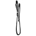 Hide & Drink, Rustic Leather Whip Holster/Belt Loop Bullwhip Holder Handmade (Charcoal Black)