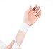 Forgotten Cotton Twist Fabric Wrist Cuff Bracelet (White White)
