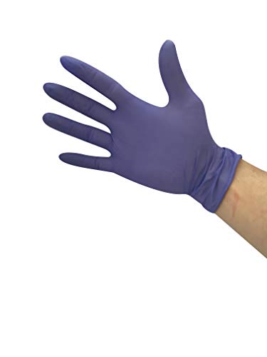 image for KingSeal UltraBlue Cobalt Indigo Blue Disposable Gloves, 4 mil, Latex-