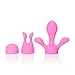 CalExotics Inspire Massager Kit - Body Wand Vibrator & Silicone Attachment Set for Couples – Adult Sex Personal Massager - Pink