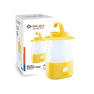Bajaj Dhyuti Mini Rc Lantern (610054_Yellow, Pack of 1, ABS)