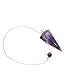 Divination Pendulum Made of Natural Violet Amethyst Crystal for Dowsing Chakra Reiki. Pointed with Chain and Jewelry Pouch