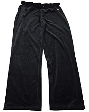 Womens Velour Flat Front Lounge Pants