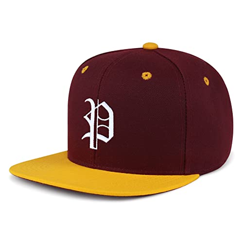 JPAK Old English Letter P Hip-Hop Snapback Hat Embroidered Baseball Cap English Alphabet at Amazon