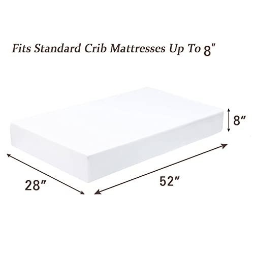 PHF Soft Fitted Crib Sheet Set, 2 Pack Silky Comfy Breathable Baby