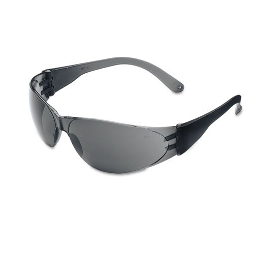 Crews Checklite Scratch-Resistant Safety Glasses, Gray Lens - Includes 12 per box.