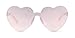 Love Heart Shape Sunglasses Women Rimless Frame Colorful SunGlasses