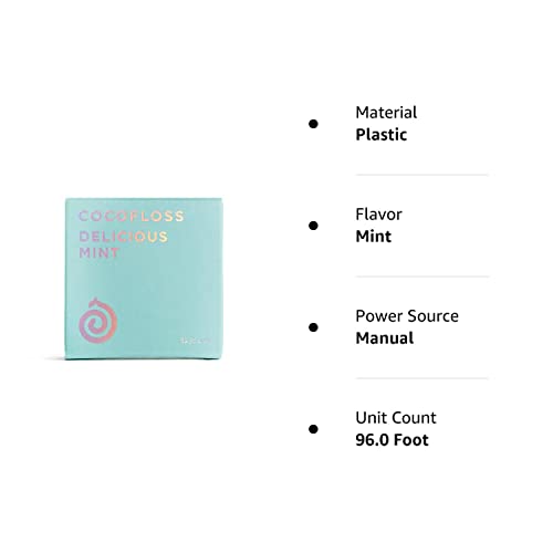 COCOFLOSS CoconutOil Infused Woven Dental Floss Delicious Mint