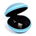 Cosmos ® Light Blue Color bluetooth handsfree headset HARD EVA Case - Clamshell/MESH Style with Zipper Enclosure, Inner Pocket, and Durable Exterior