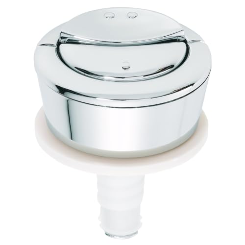 Wirquin 19008001 Jollyflush 19008001-Pulsante Cromato per WC a Doppio Filo, Multicolore