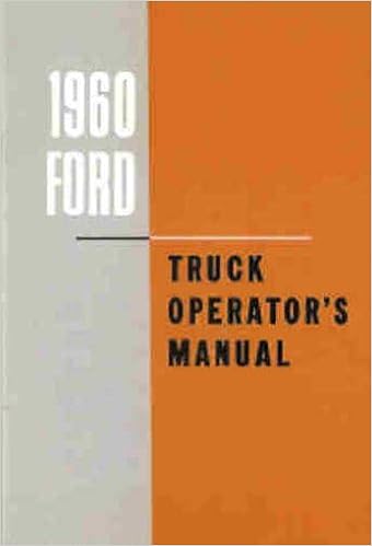 1960 Ford Pickup Truck Owners Manual F 100 F 150 F 250