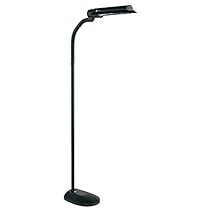 OttLite T81G5T-SHPR 18-watt Wing Shade Floor Lamp, Black