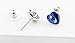 White Gold Plated Heart Shaped AAAAA Australia Crystal Stud Earrings Fashion Jewelry for Women (Blue)