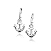Silverline Jewelry 925 Sterling Silver Anchor Navy Salilor Sea Ship Symbol Drop Dangle Hook Earrings