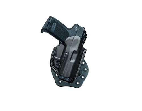 Aker Leather 268A FlatSider XR19 Open Top Paddle Holster for Glock 19/23, Black, Right Hand