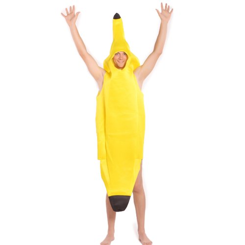 Adult Banana Hawaiian Party Occasion Fancy Dress up Stag Costume Outfit Men