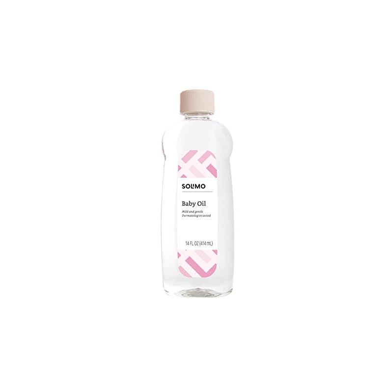 Amazon Brand – Solimo Baby Oil, Mild & Gentle, Dermatologist Tested, 14 Fluid Ounces