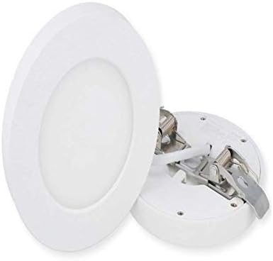 Panel LED ajustable de 60 – 130 mm, forma redonda, 1060 lúmenes, 230 V, no necesita transformador, luz blanca diurna (4000 K), 12 W, flexible para ...