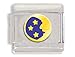 Moon & Stars Italian Charm Bracelet Link
