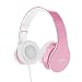 Elecder i40 Headphones with Microphone Foldable Lightweight Adjustable Wired On Ear Headsets with 3.5mm Jack for iPad Cellphones Laptop Computer Smartphones MP3/4 Kindle Airplane School (Pink/White)