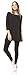 Free to Live Women's Flowy Elbow Sleeve Jersey Tunic Blouse Top Made in USA (Large, Black)