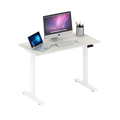 Sunon Height Adjustable 48 x 24 Inches Electric Lift Standing Desk Computer Table with Dual