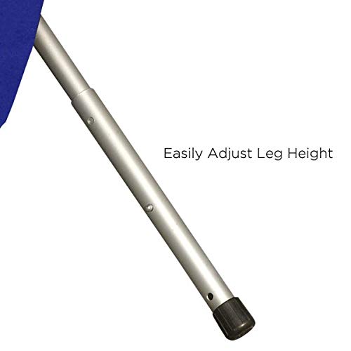 Creative Mark Sahara Adjustable Height Pack Stool - Adjustable Height Stools Chairs Folding Chairs with Storage Washable Nylon Seat with Backrest Shoulder Strap for Carrying - [Ultramarine Blue] - Thumbnail 5