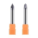 SpeTool 2Pcs Carbide Chamfer End Mill V Groove