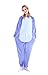 Griong Fit Snug Adult Onesie Costume Pajamas, Unisex Flannel Cosplay Animal One Piece Halloween Sleepwear Homewear Blue