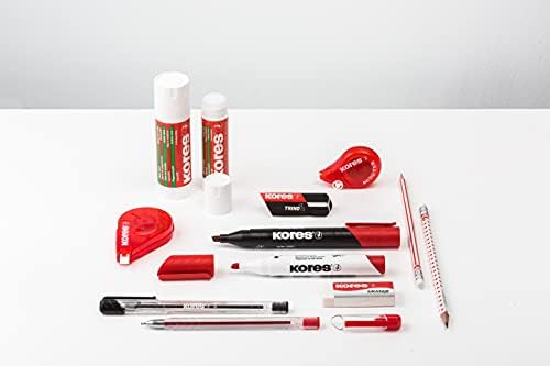 - K-Marker XP2: Farbige Permanent Marker Stifte, Keilspitze mit wasserfester und geruchsarmer Tinte, für alle Oberflächen, Einzelpackung mit 6 farbigen Stiften