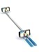 Selfie Stick, Bluetooth Certified 360° Monopod For All iPhones (iOS 5.0+), All Samsung Galaxy, Note, Android Phones (4.3+) Includes Wireless Remote Control Camera Shutter (Blue)