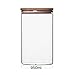 Newerlives Air Tight Storage Jar, Glass Storage Tank with a Natural Bamboo Lid, 450 ML, 650 ML, 950 ML (Bamboo, 950ML)