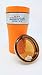 Silver Buffalo Double Walled Stainless Steel Travel Tumbler, 20-Ounces, Matte Orange