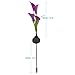 Solar Lights Outdoor Decorative, 2 Packs Solar Garden Decor Lights with Multi-Color, Solar Powered Butterfly Stakes Lights with Copper String for Patio, Lawn, Garden, Yard Decoration (Solar flower lights outdoor)