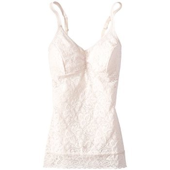 BALI WOMENS LACE ‘N SMOOTH FAJAS CAMI DF8L12 SHAPEWEAR TOPS, ROSEWOOD, MEDIUM US