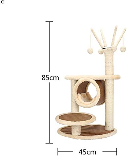 FTFDTMY-Groe-Katzenvilla-Rattan-Katzennest-Kratzbaum-Einteilige-Tierhandlung-Toy-Jump-Platform-Cat-Scratch-Board-Yan-Farbe-C