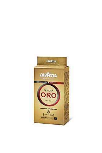 Lavazza, Qualità Oro, Gemahlener Kaffee, mit Aromanoten von Früchten und Blumen, für einen Samtigen Espresso, 100…